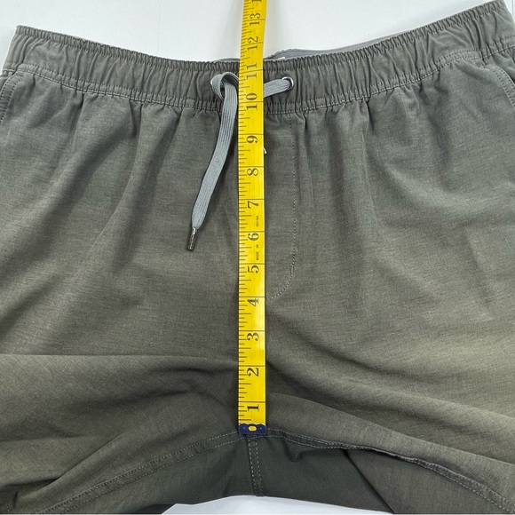 LINKSOUL Men's Shorts Elastic Waist Brown/Gray Stretch Faded Look Size XL - Picture 8 of 10